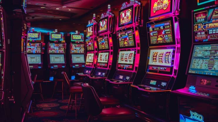 pk77 game lobby interface showing slots and live casino categories on mobile